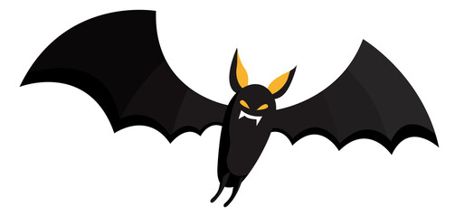 Halloween bat cartoon sticker decoration, PNG file no background