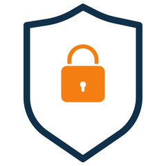 Security shield padlock icon