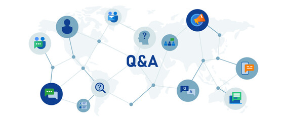 qna or question and answer message solution information comunication social media dialogue discussion questionnaire