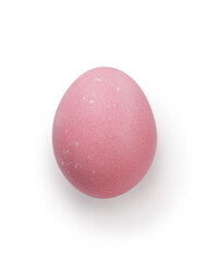 pink easter egg isolated on white background