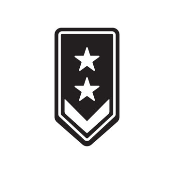 military rank icon vector