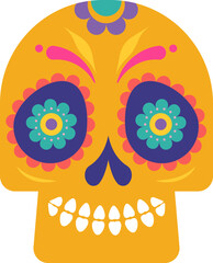 Traditional Mexican Sugar Skull for Dia De Los Muertos