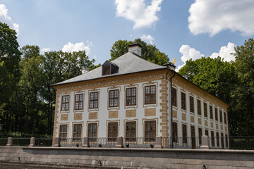 June 15, 2023, Saint Petersburg, Russia - tour boats The historic district of the city Saint Petersburg, Russia - tour boats The historic district of the city