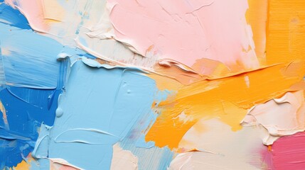 oil brushstroke multicolored art painting texture background. Generative AI