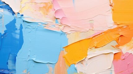 oil brushstroke multicolored art painting texture background. Generative AI