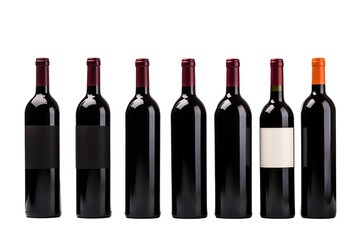 Set of Bordolese - bottle of red wine isolated on a white background PNG