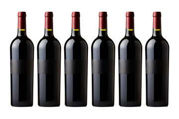 Set of Bordolese - bottle of red wine isolated on a white background PNG