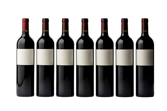 Set of Bordolese - bottle of red wine isolated on a white background PNG