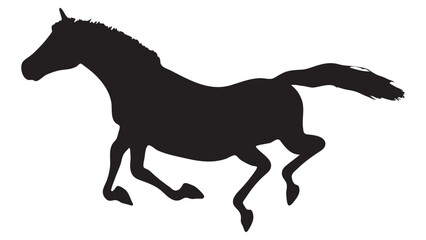 Black silhouette of horse, Beautiful horse vector design, rearing up horse, Horses silhouette vector illustration, horse vector