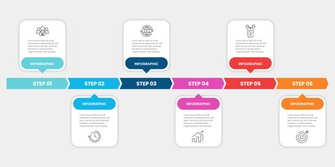 Infographic template for business. Modern Timeline.