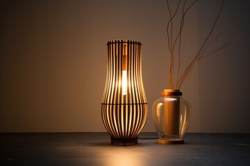 Beautiful weave bamboo lamp