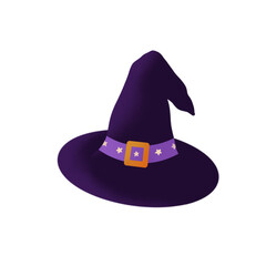 dark purple halloween witch hat