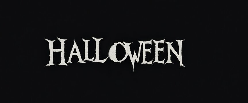 Halloween illustration with text with on a black background 