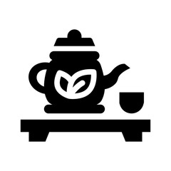 herbal tea solid icon illustration vector graphic