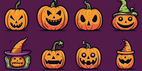 halloween background with pumpkins