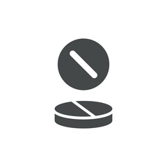 Pills capsules icon in flat style. Medical tablet vector illustration on isolated background. Healthcare drug sign business concept.