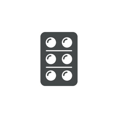 Pills capsules icon in flat style. Medical tablet vector illustration on isolated background. Healthcare drug sign business concept.