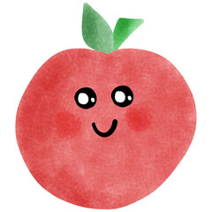 red apple isolated on white