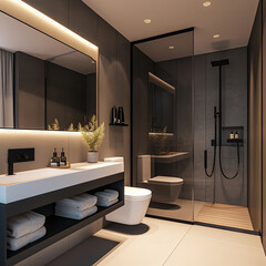 Luxury Mansion Bathroom with Elegant Interior Design