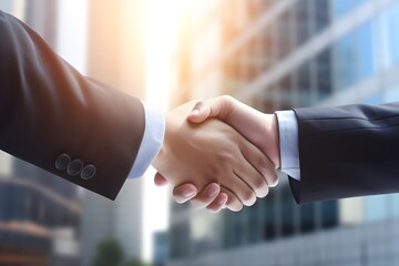 Businessmen handshake with partner. Successful concept.