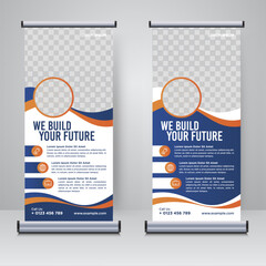 Corporate rollup or X banner design template