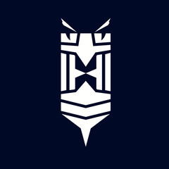 hornet logo with letter H icon designs vector template