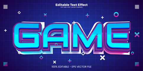 Game editable text effect in modern trend style