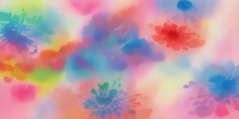Obraz na płótnie Canvas Abstract color flowers background. AI generated illustration