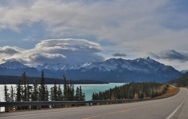 The road to Abraham lake