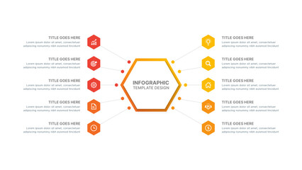 Business Infographic Template with 10 Options