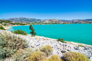 Fototapeta na wymiar Bramian Lake in Ierapetra, Crete, Greece