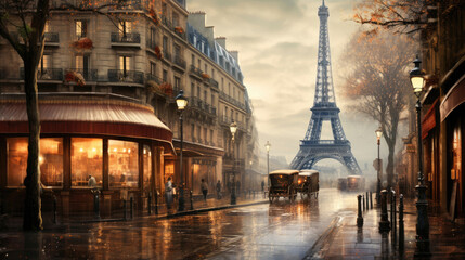 Fototapeta na wymiar Nostalgia for old Paris France