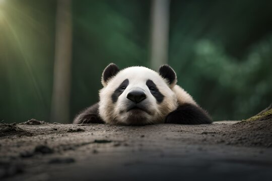 giant panda bear generated ai - Powered by Adobe