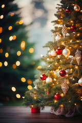 Fototapeta na wymiar beautifully decorated, ambiance associated with Christmas.