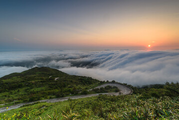 sunrise over the mountains