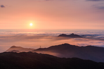 clouds over the mountains