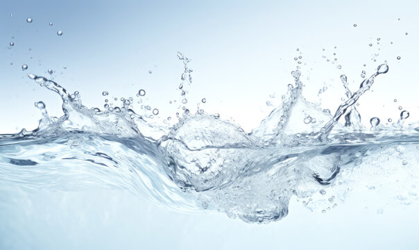 Purity transparency water splashing	