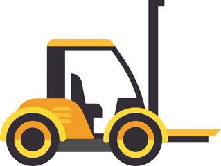 Forklift flat icon. Warehouse transport. Factory vehicle