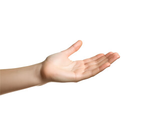 Female hand isolated on transparent background