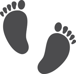 Baby footsteps icon. Kid foot marks logo