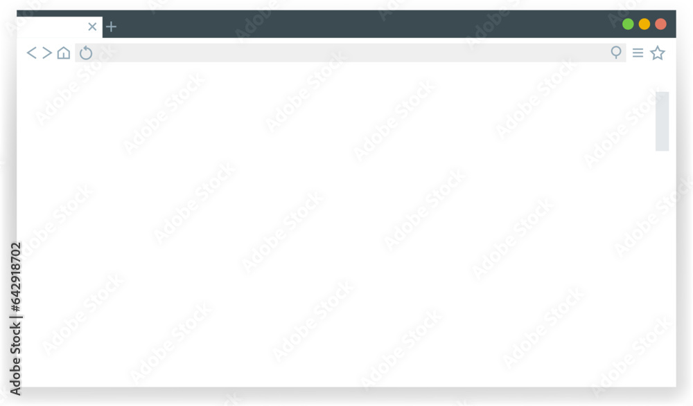 Poster computer app window frame template. web browser