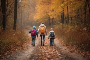 two children walking down a path in the woods with autumn leaves all around them and text overlay that reads, how to help