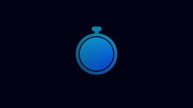 Stop watch icon, counting down clock animation. k1_929