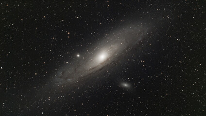 andromeda galaxy in space. This galaxy is the nearest galaxy to us. It is 2,5 million light years...