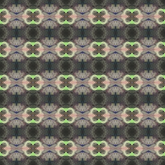 Shibori pattern. Ikat textile. Tie dye print. brown seamless stencil. Moroccan tile. Folk geometric...