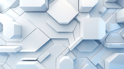Abstract white technology background with shapes