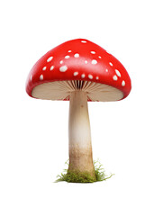 Fly agaric mushroom isolated on transparent background PNG