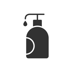 Alcohol gel glyph vector icon isolated. Alcohol gel stock vector icon for web, mobile app and ui design
