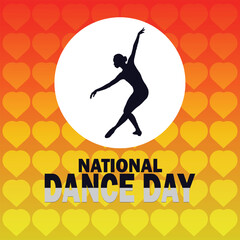 National Dance Day Vector Illustration. Suitable for greeting card, poster and banner