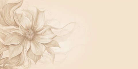 Fototapeta na wymiar Beautiful abstract beige pencil drawing floral design background. beautiful Generative AI AIG32